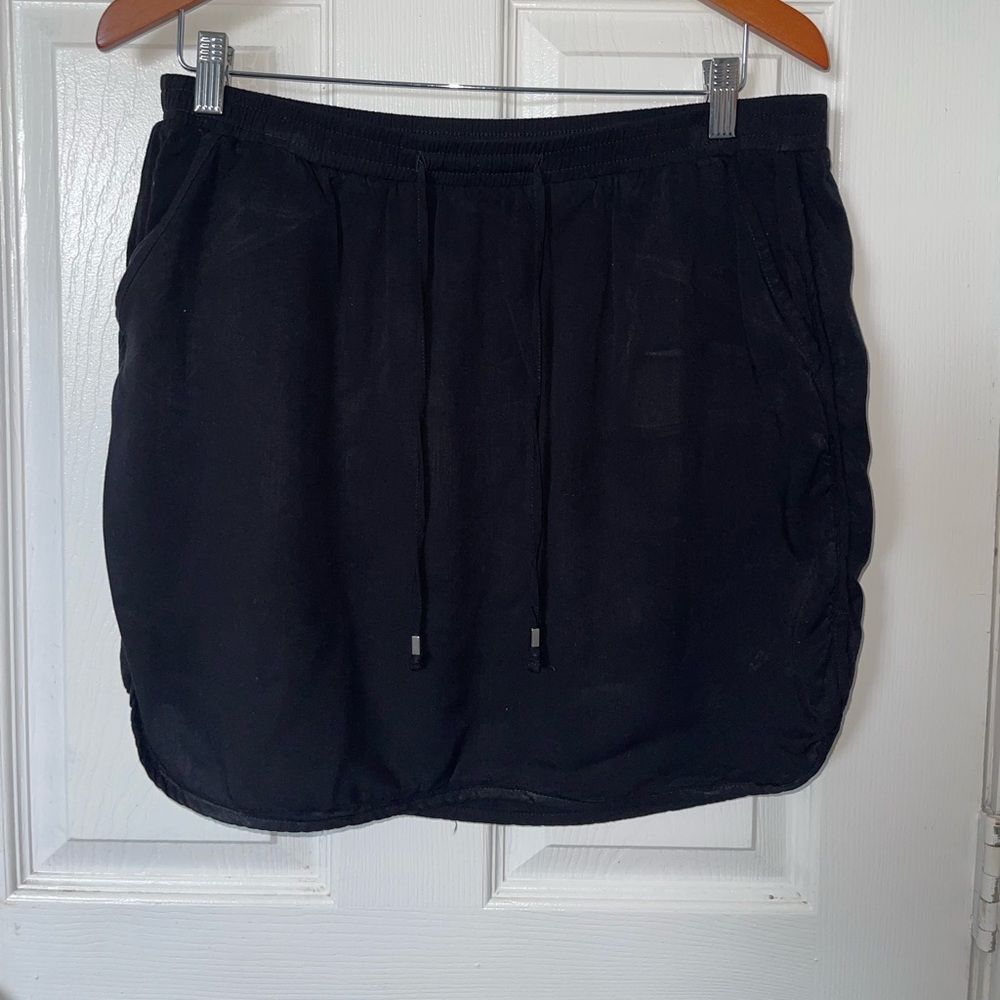 Black mini skirt